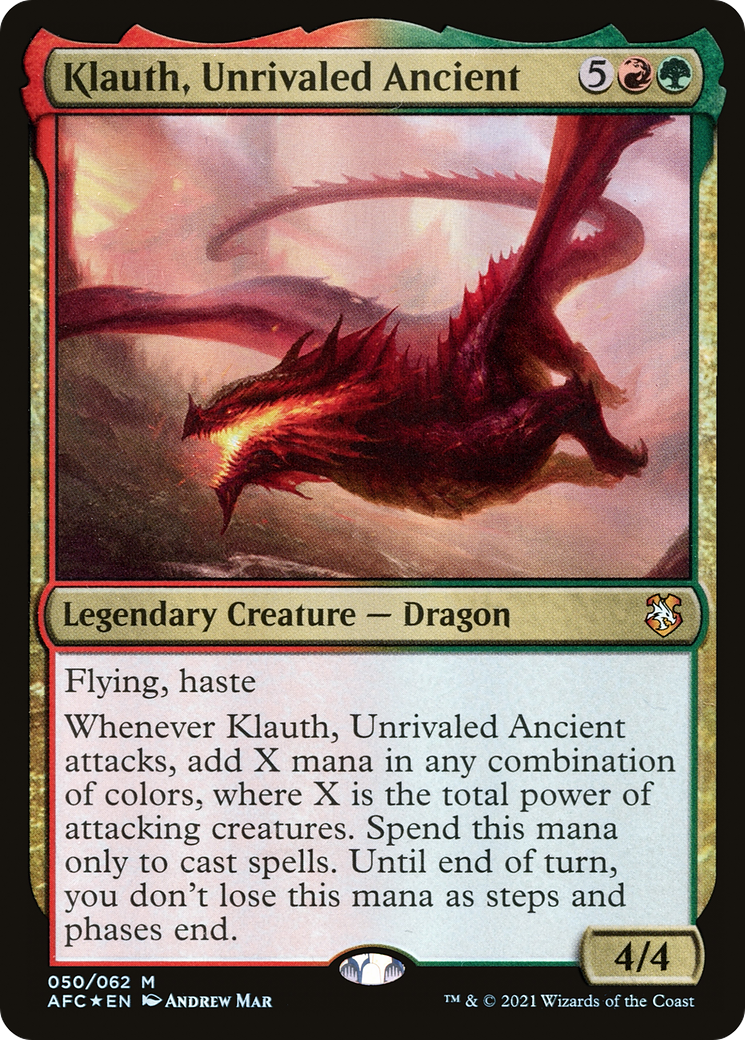 Image of Klauth, Unrivaled Ancient (AFC-050) - Forgotten Realms Commander Foil