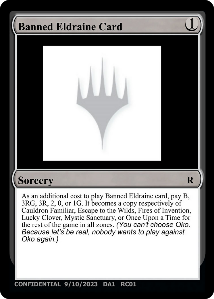 Image of Banned Eldraine Card (UNK-RC01A) - Unknown Event