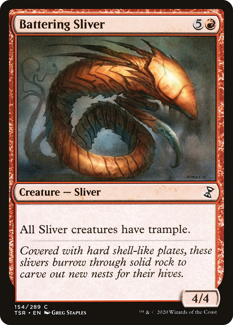 Image of Battering Sliver (TSR-154) - Time Spiral Remastered Foil