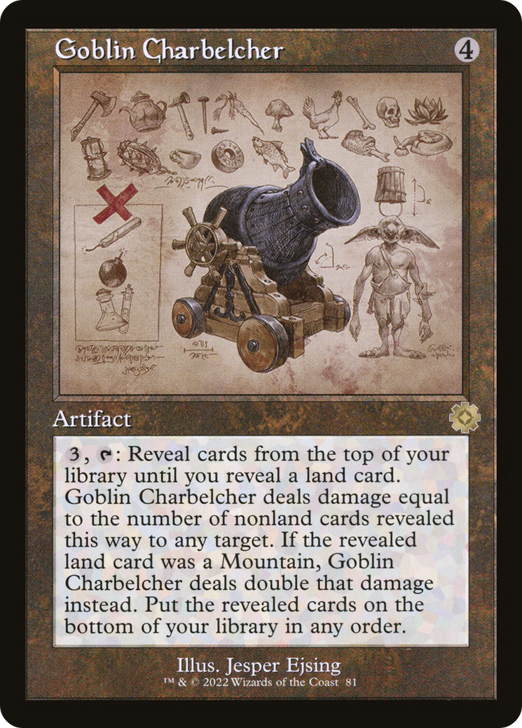 Image of Goblin Charbelcher (Schematic) (BRR-081) - The Brothers' War Retro Artifacts Foil