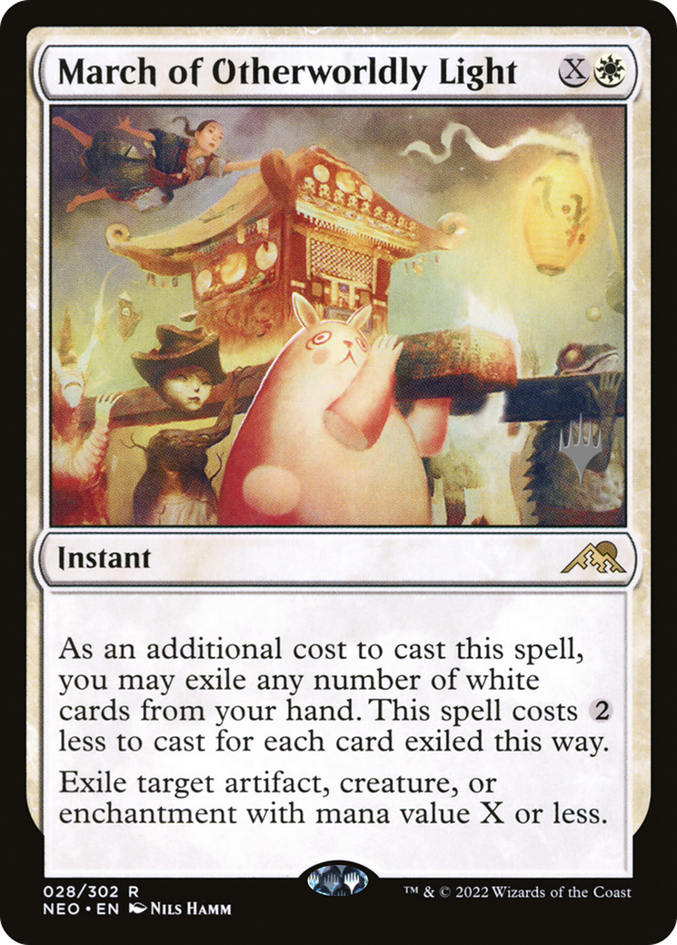 Image of March of Otherworldly Light (PPNEO-028) - Kamigawa: Neon Dynasty Promos Foil