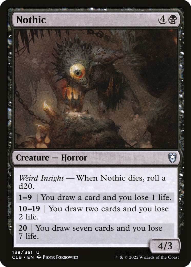 Image of Nothic (CLB-138) - Commander Legends: Battle for Baldur's Gate Foil