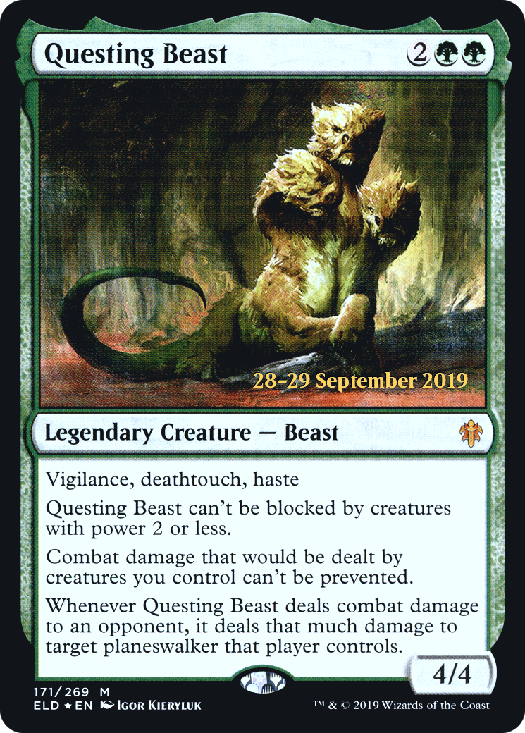 Image of Questing Beast (PRE-171) - Throne of Eldraine Promos Foil