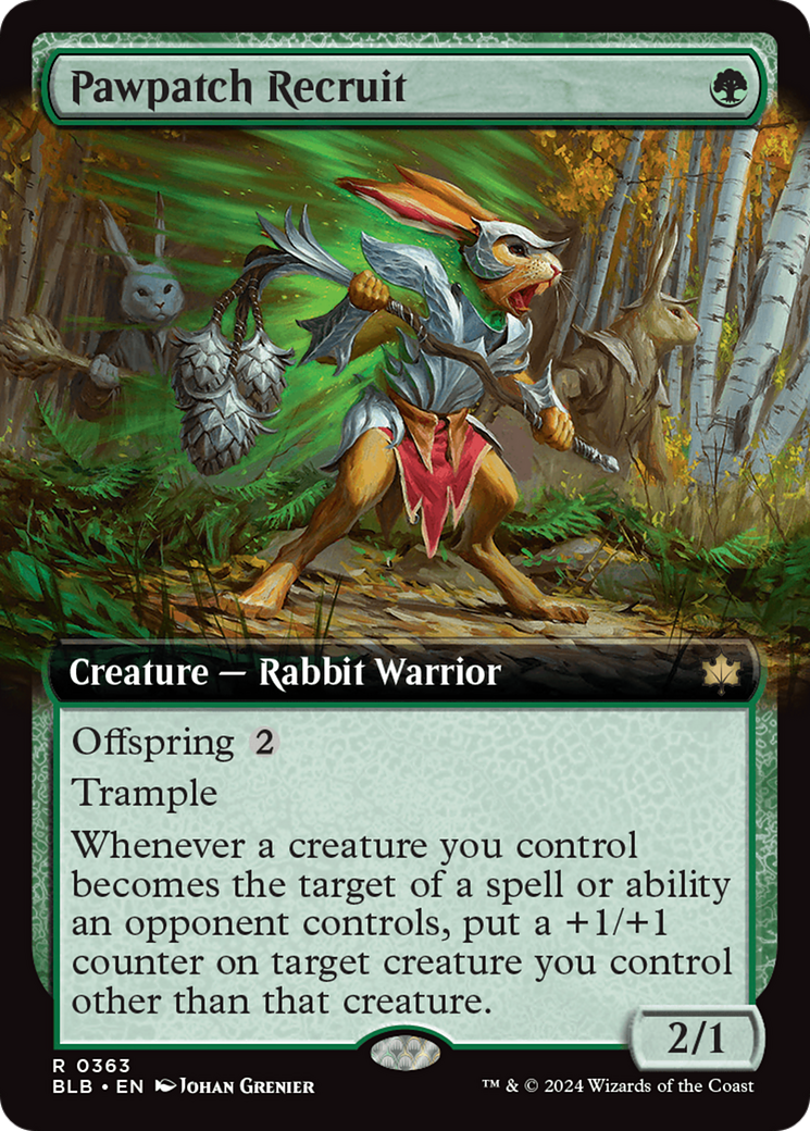 Image of Pawpatch Recruit (Extended Art) (BLB-363) - Bloomburrow: (Extended Art) Foil