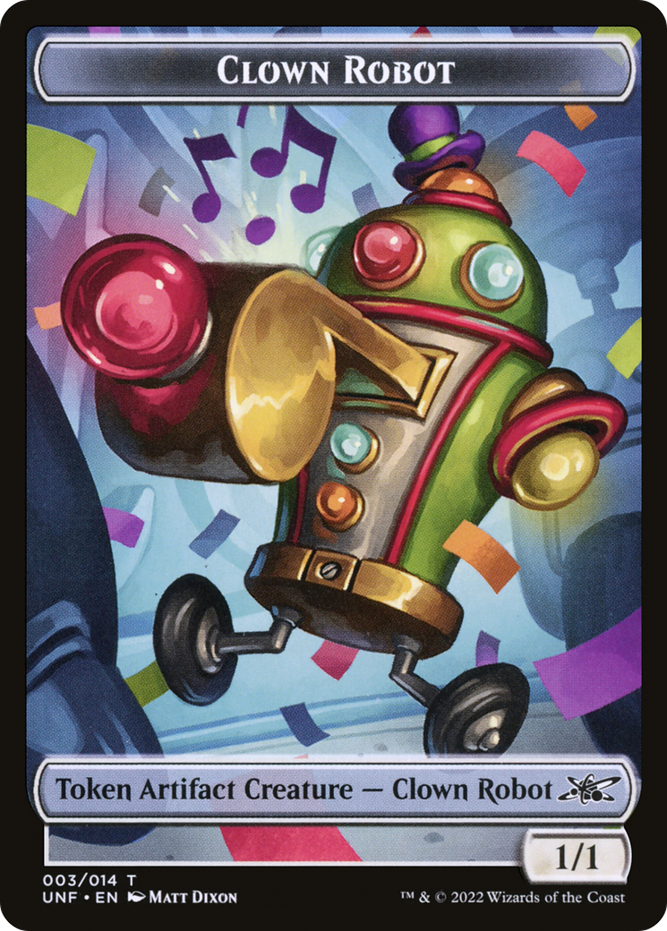 Image of Clown Robot Token (003) (UNF-003) - Unfinity Tokens
