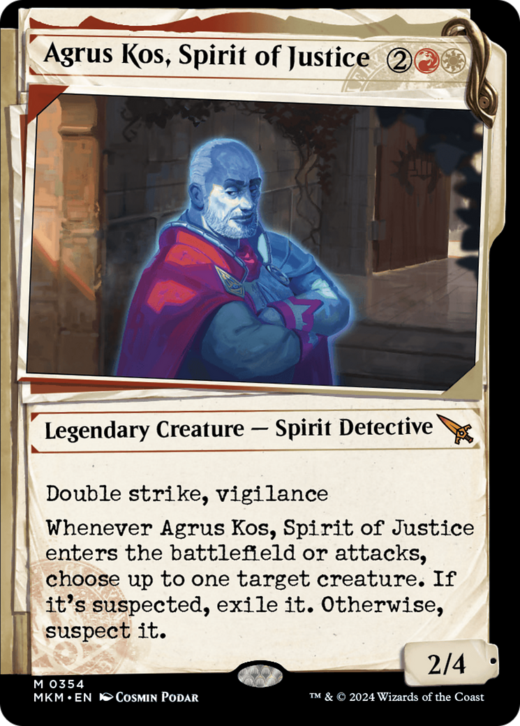 Image of Agrus Kos, Spirit of Justice (Showcase) (MKM-354) - Murders at Karlov Manor: (Showcase) Foil
