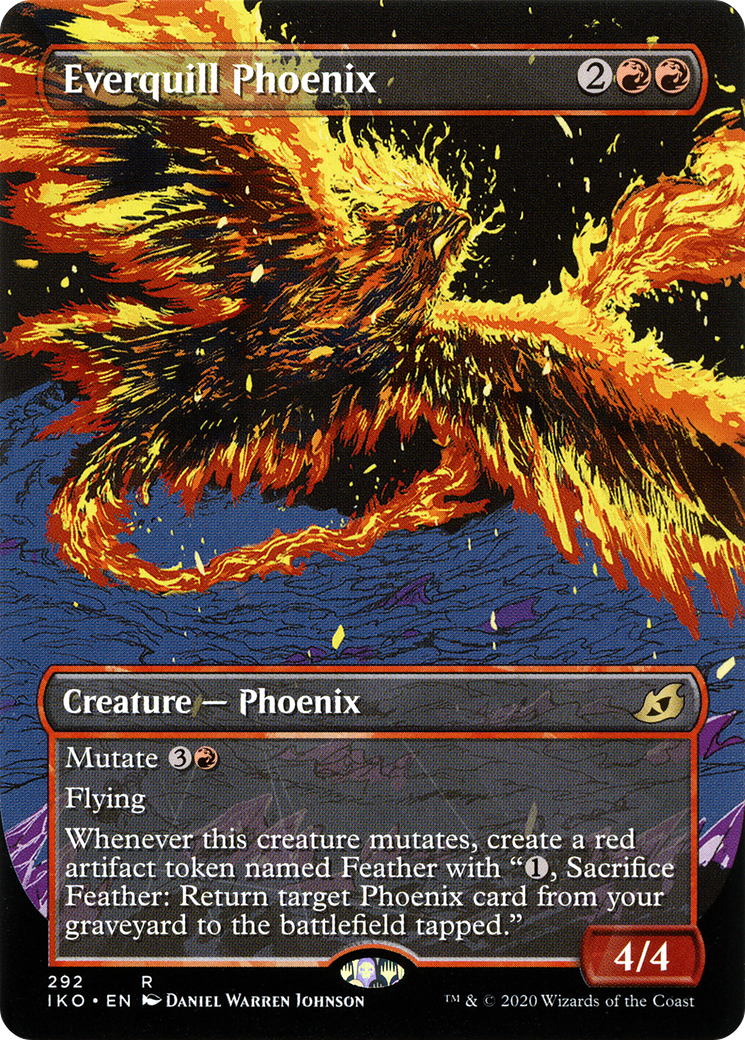 Image of Everquill Phoenix (Showcase) (IKO-292) - Ikoria: Lair of Behemoths: (Showcase) (Borderless)