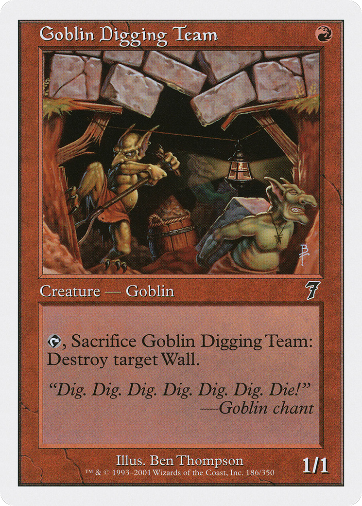 Image of Goblin Digging Team (7ED-186) - 7th Edition Foil