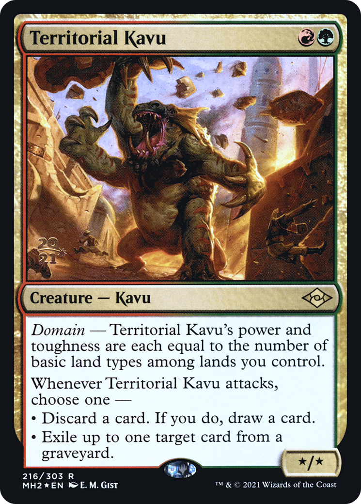 Image of Territorial Kavu (PRE-216S) - Modern Horizons 2 Promos Foil