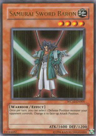 Image of Samurai Sword Baron (WC10-EN001) - Yu-Gi-Oh! Video Game Promotional Cards Limited