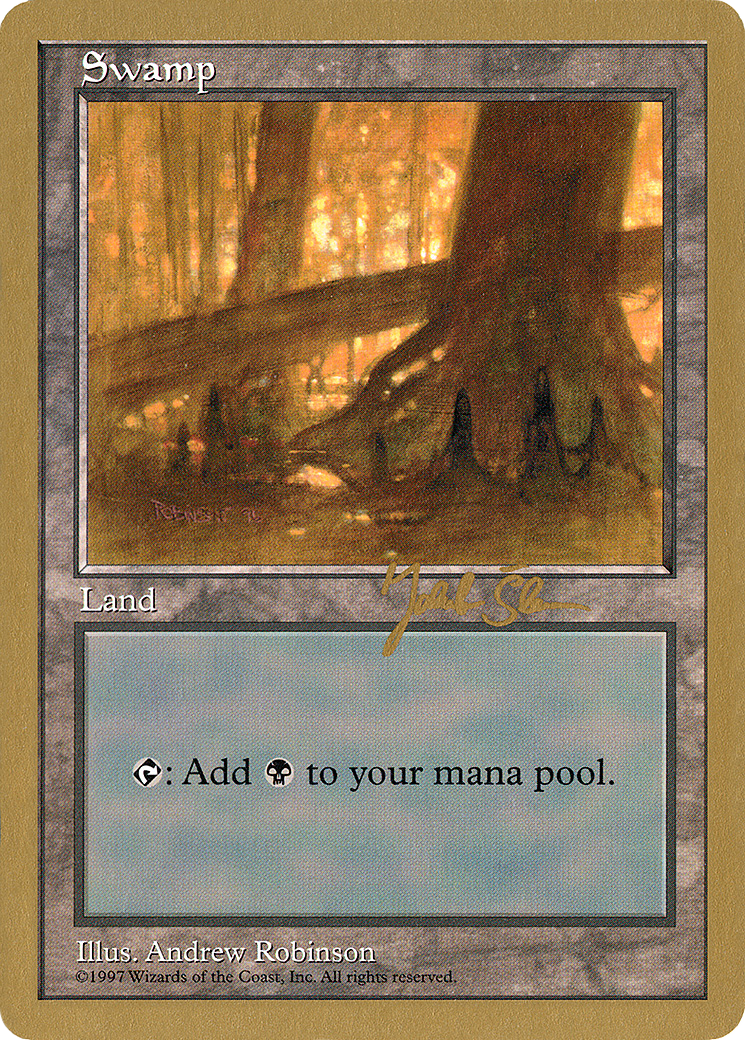 Image of Swamp (444) - 1997 Jakub Slemr (5ED) (WCD-) - World Championship Decks 1997