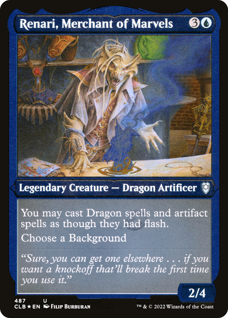 Image of Renari, Merchant of Marvels (Foil Etched) (CLB-487) - Commander Legends: Battle for Baldur's Gate Foil