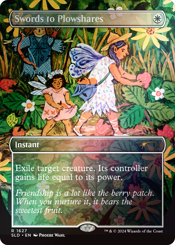 Image of Swords to Plowshares (1627) (Rainbow Foil) (SLD-1627★) - Secret Lair Drop (Borderless) Foil
