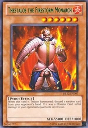 Image of Thestalos the Firestorm Monarch (Green) (DL12-EN007) - Duelist League Promo Unlimited