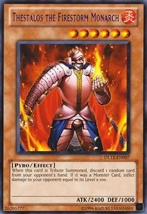 Image of Thestalos the Firestorm Monarch (Purple) (DL12-EN007) - Duelist League Promo Unlimited