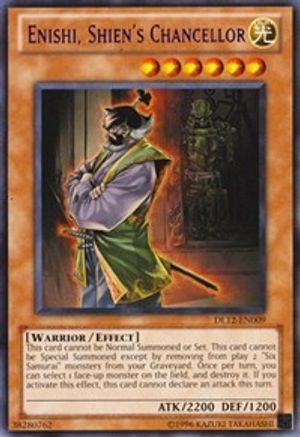 Image of Enishi, Shien's Chancellor (Purple) (DL12-EN009) - Duelist League Promo Unlimited