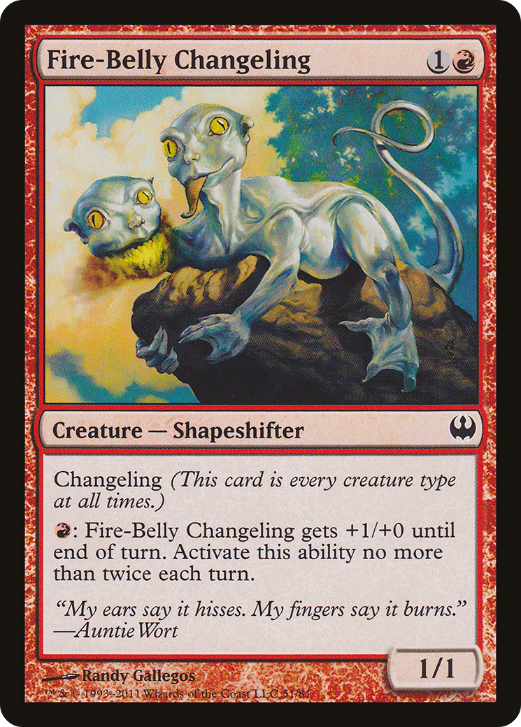Image of Fire-Belly Changeling (DDG-051) - Duel Decks: Knights vs. Dragons