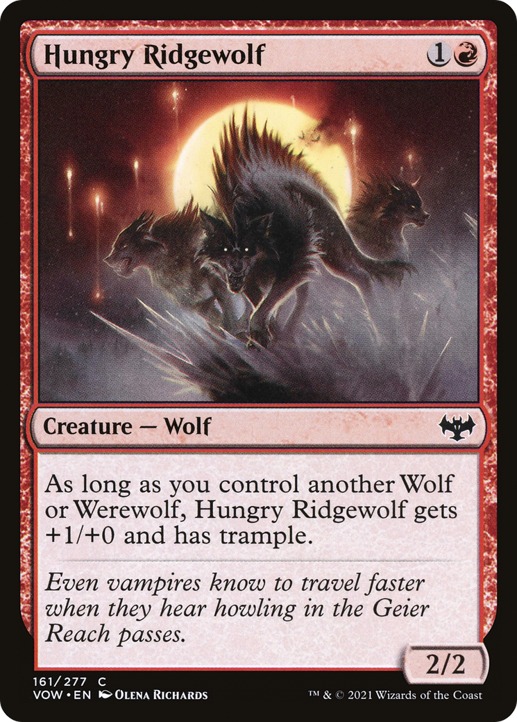Image of Hungry Ridgewolf (VOW-161) - Innistrad: Crimson Vow Foil