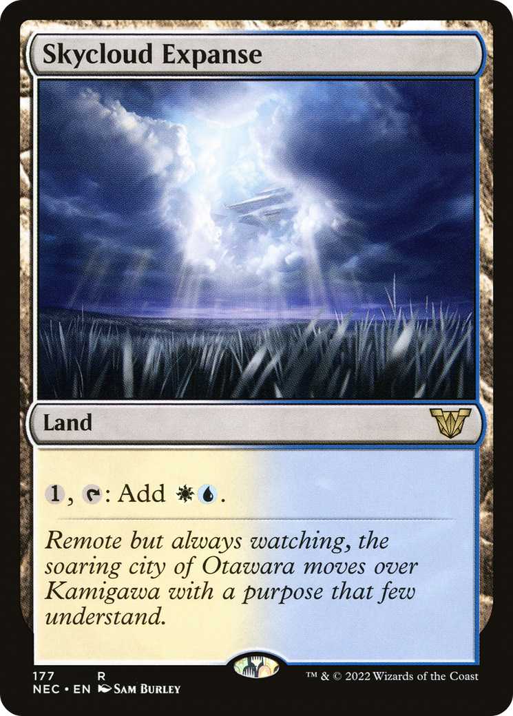 Image of Skycloud Expanse (NEC-177) - Neon Dynasty Commander