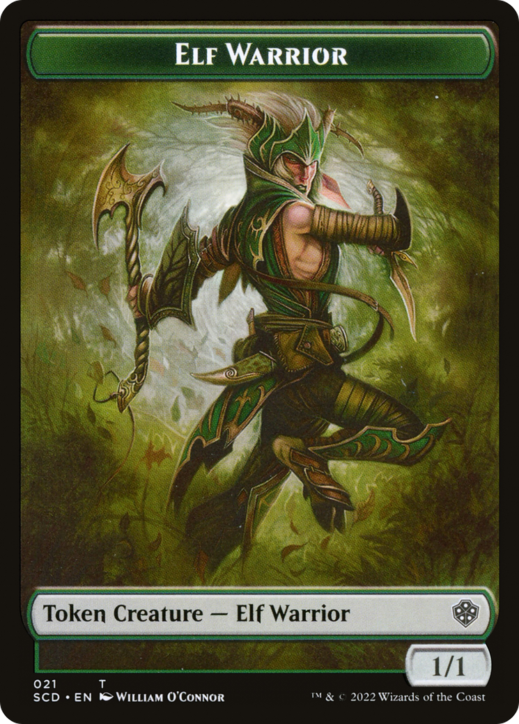 Image of Elf Warrior (TSCD-021) - Starter Commander Deck Tokens Foil