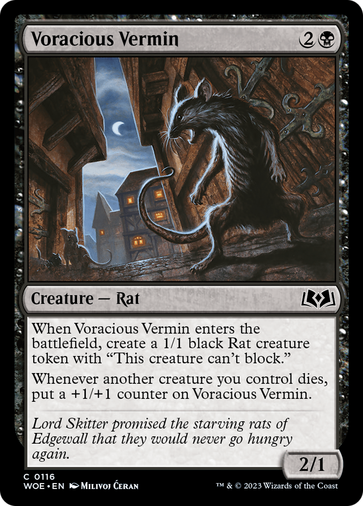 Image of Voracious Vermin (WOE-116) - Wilds of Eldraine
