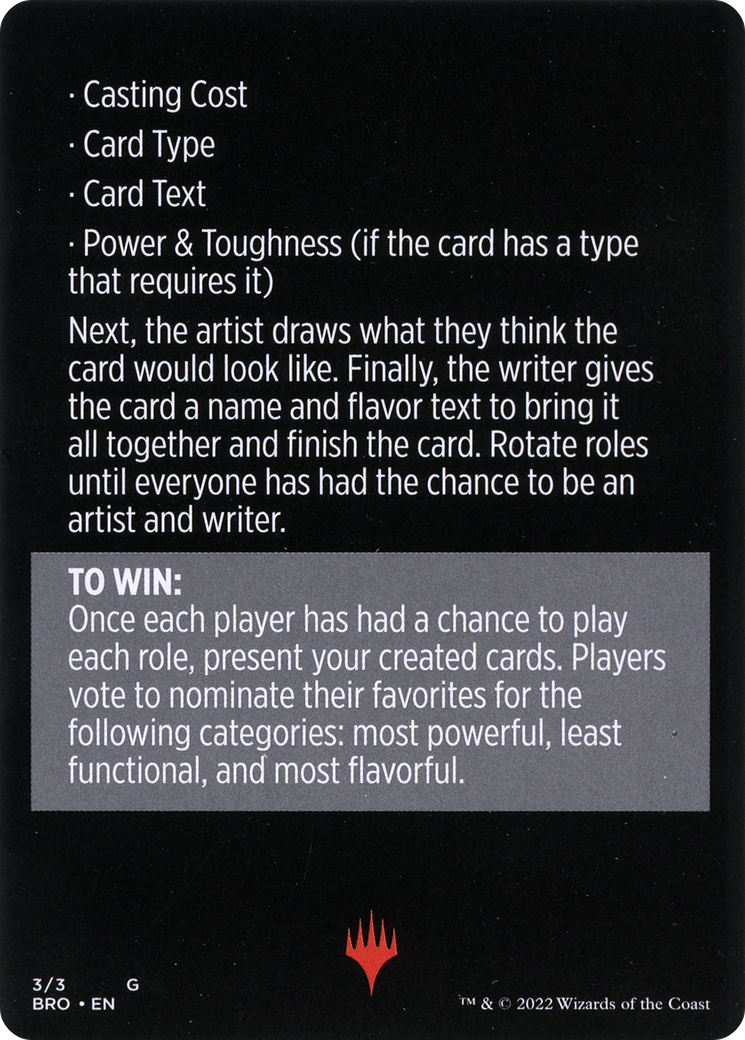 Image of Look at Us, We're R&D // Look at Us, We're R&D (cont'd) (MBRO-003) - The Brothers' War Minigames
