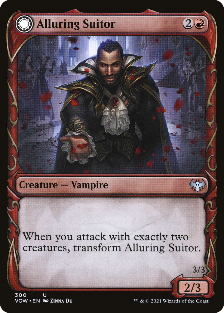 Image of Alluring Suitor (Showcase) (VOW-300) - Innistrad: Crimson Vow: (Showcase, Double Faced Transform)