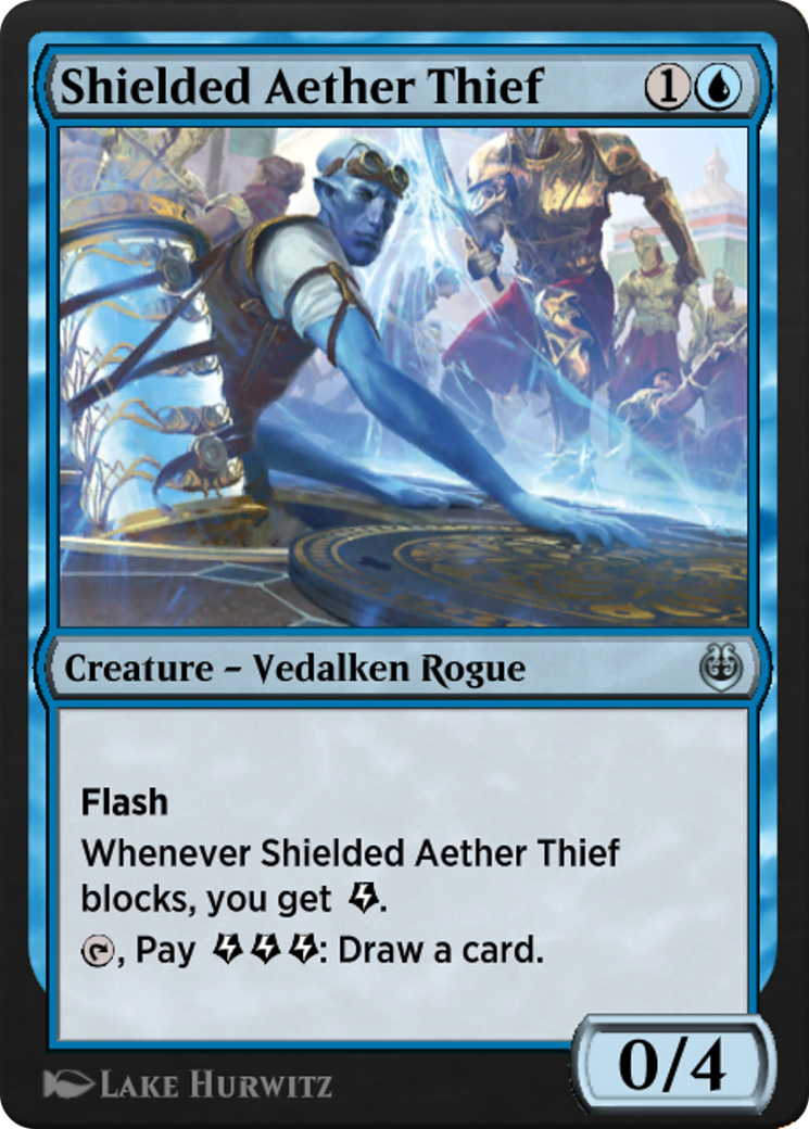 Image of Shielded Aether Thief (KLR-064) - Kaladesh Remastered