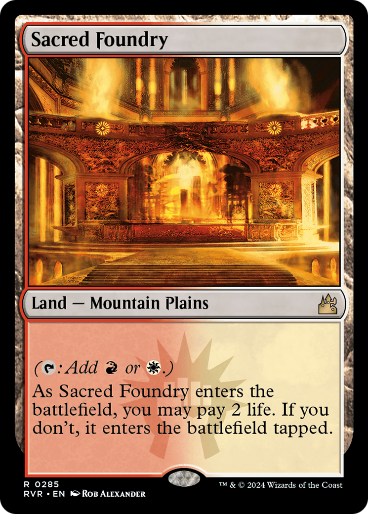 Image of Sacred Foundry (RVR-285) - Ravnica Remastered Foil