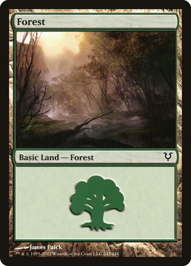 Image of Forest (242) (AVR-242) - Avacyn Restored Foil