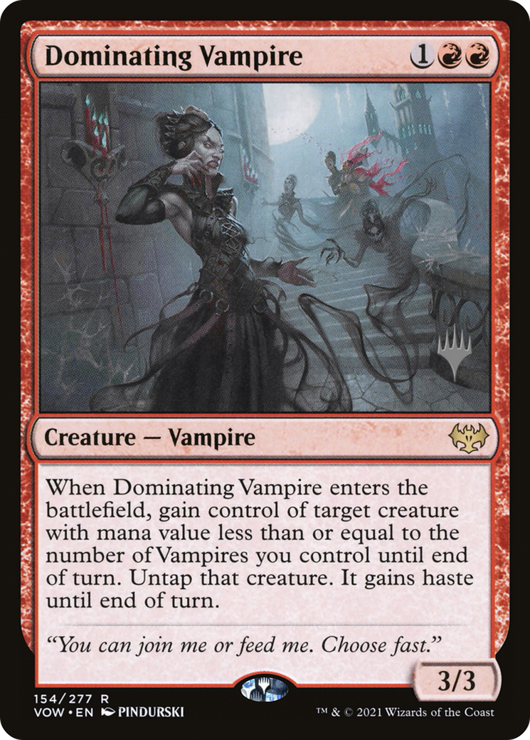Image of Dominating Vampire (PPNEO-) - Innistrad: Crimson Vow Promos Foil