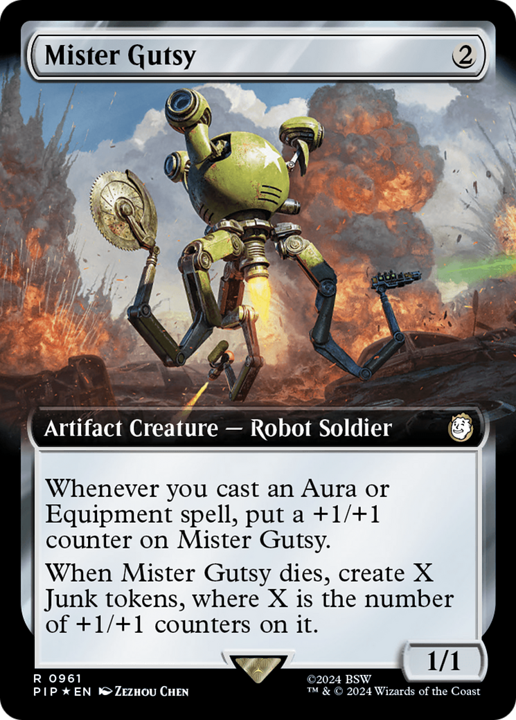 Image of Mister Gutsy (Extended Art) (Surge Foil) (PIP-961) - Fallout: (Extended Art) Foil