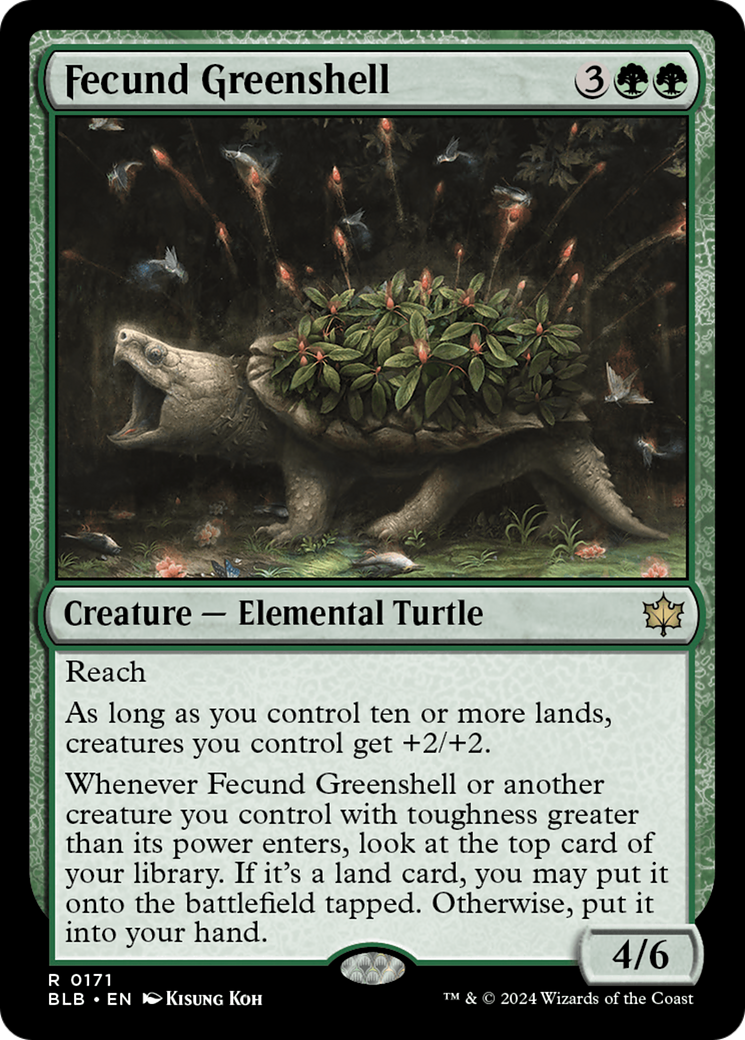 Image of Fecund Greenshell (BLB-171) - Bloomburrow Foil