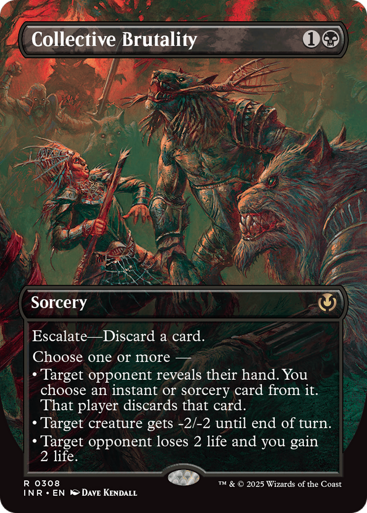 Image of Collective Brutality (Borderless) (INR-308) - Innistrad Remastered (Borderless) Foil