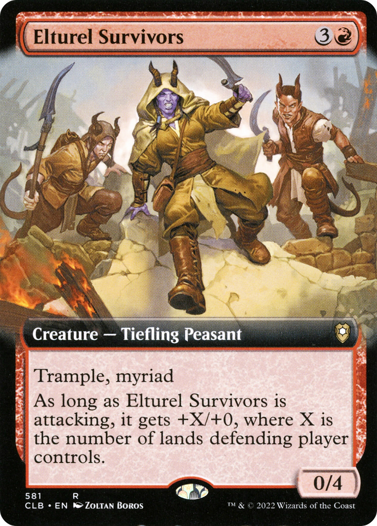 Image of Elturel Survivors (Extended Art) (CLB-581) - Commander Legends: Battle for Baldur's Gate: (Extended Art) Foil