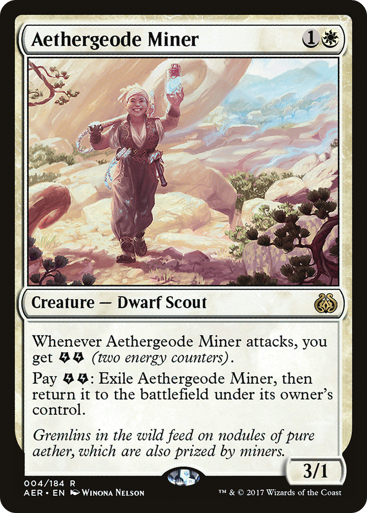 Image of Aethergeode Miner (AER-004) - Aether Revolt Foil