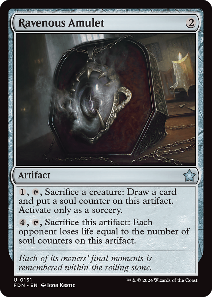 Image of Ravenous Amulet (FDN-131) - Foundations Foil