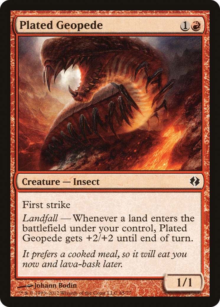 Image of Plated Geopede (DDI-045) - Duel Decks: Venser vs. Koth