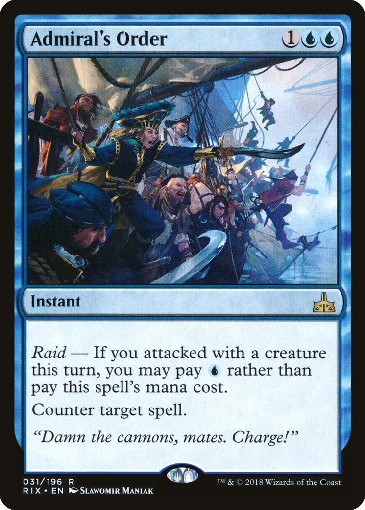 Image of Admiral's Order (RIX-031) - Rivals of Ixalan Foil