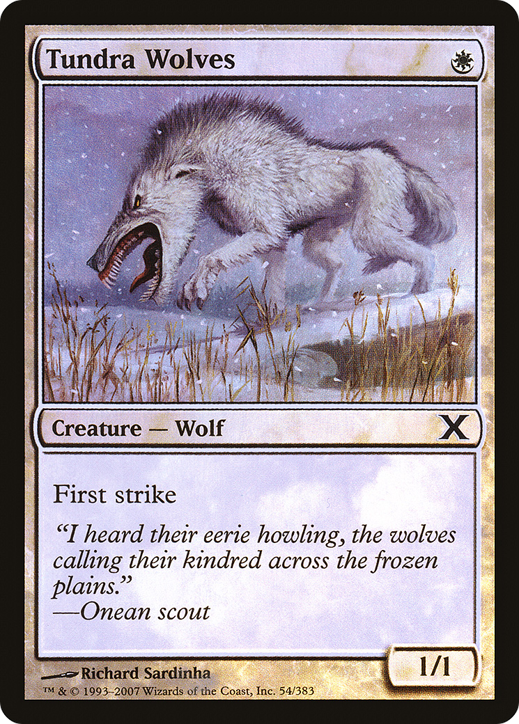 Image of Tundra Wolves (10E-54★) - Tenth Edition Foil