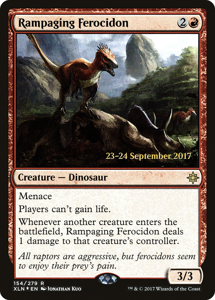 Image of Rampaging Ferocidon (PRE-154S) - Ixalan Promos Foil
