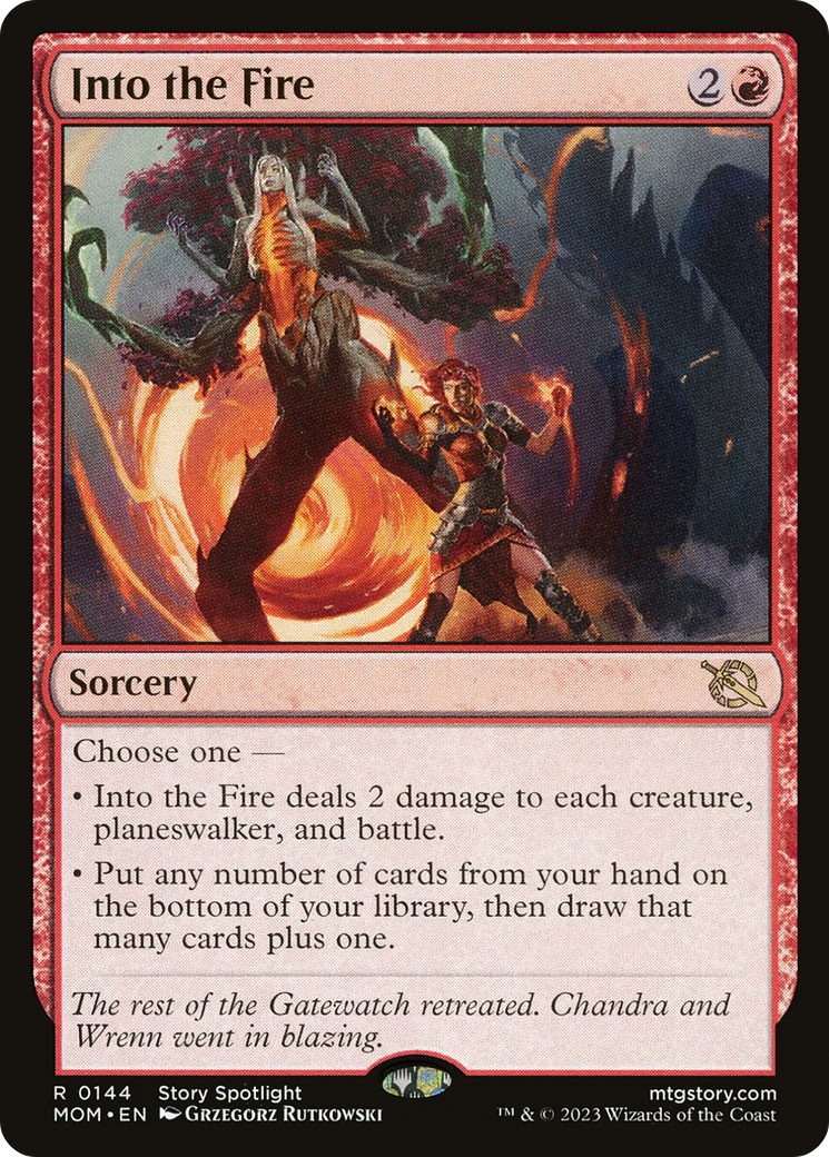 Image of Into the Fire (MOM-144) - March of the Machine Foil