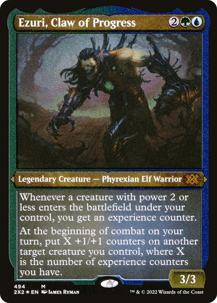 Image of Ezuri, Claw of Progress (2X2-494) - Double Masters 2022 Foil