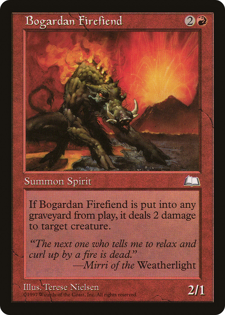 Image of Bogardan Firefiend (WTH-) - Weatherlight