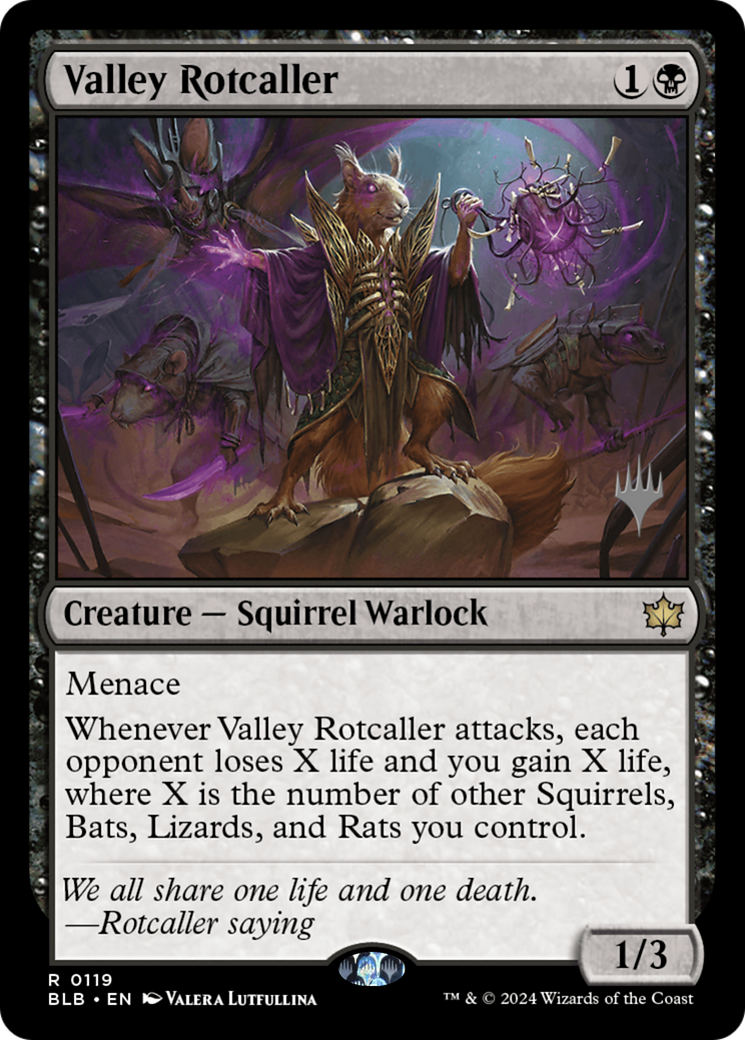 Image of Valley Rotcaller (PPBLB-119) - Bloomburrow Promos Foil