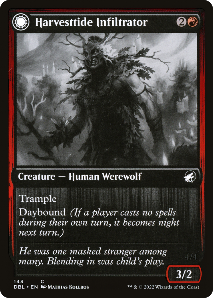 Image of Harvesttide Infiltrator (DBL-143) - Innistrad: Double Feature: (Double Faced Transform) Foil