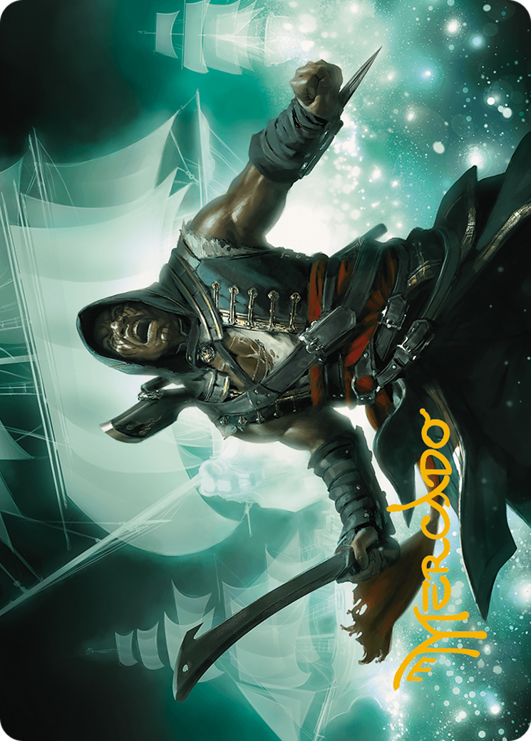 Image of Adewale, Breaker of Chains Art Card (Gold-Stamped Signature) (ASACR-014) - Assassin's Creed Art Series (Borderless)