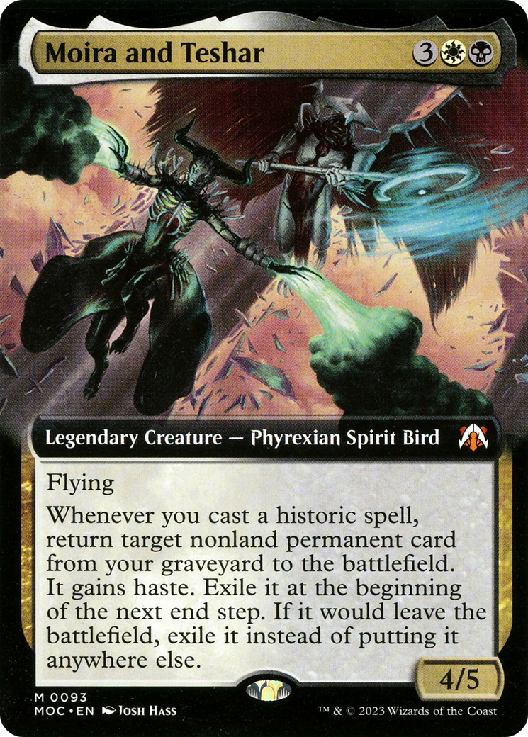 Image of Moira and Teshar (Extended Art) (MOC-093) - March of the Machine Commander: (Extended Art) Foil