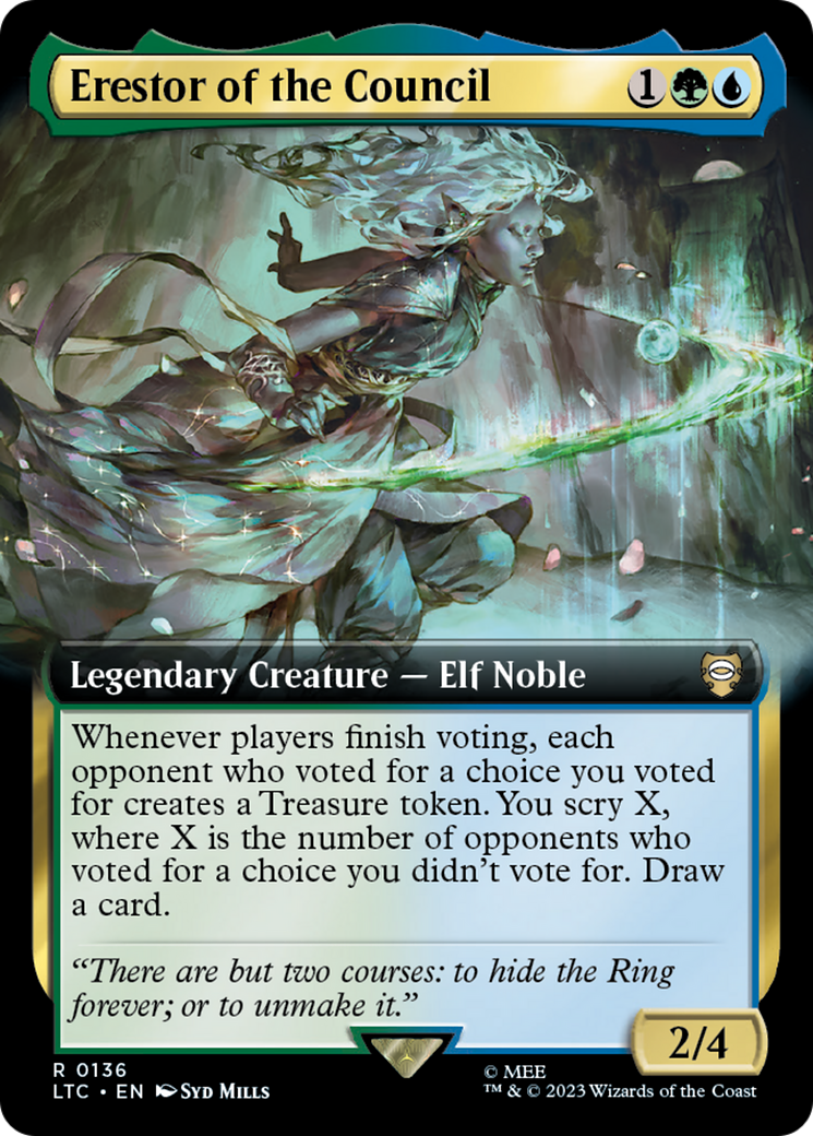 Image of Erestor of the Council (Extended Art) (LTC-136) - Tales of Middle-earth Commander: (Extended Art)