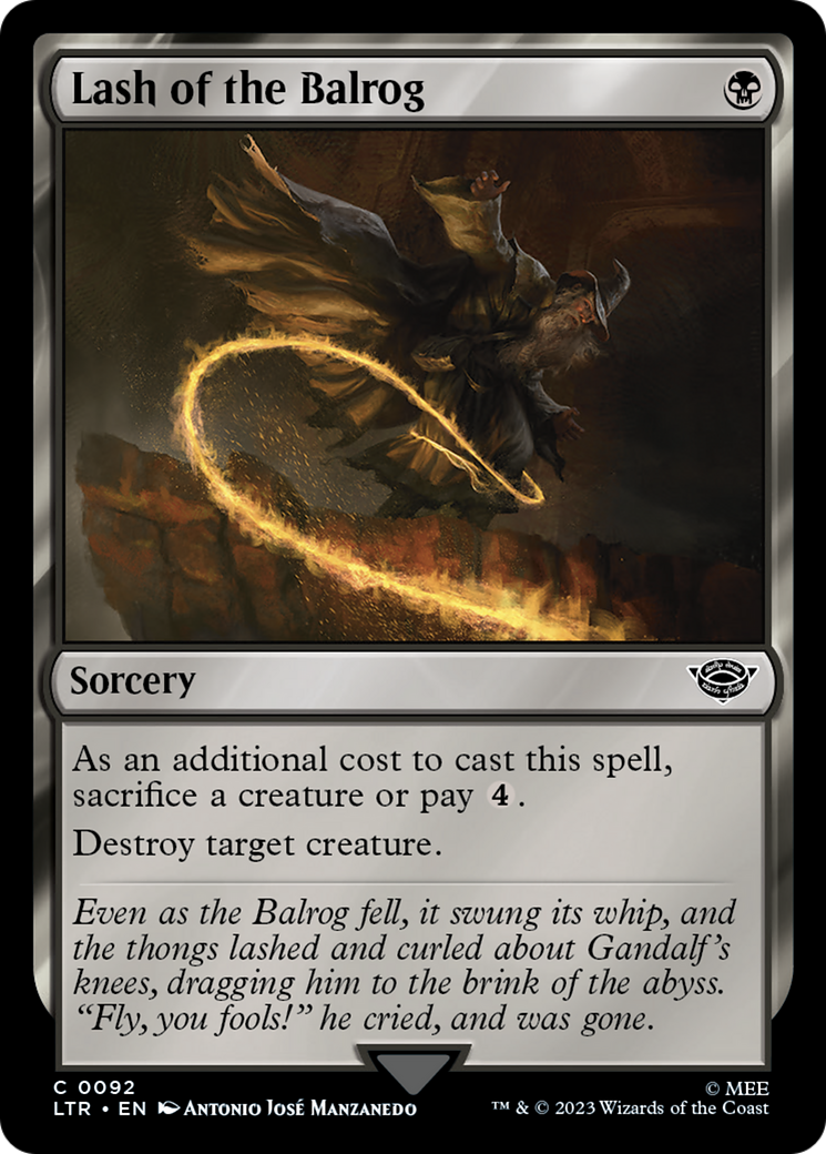 Image of Lash of the Balrog (LTR-092) - The Lord of the Rings: Tales of Middle-earth Foil